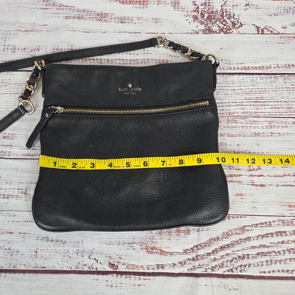 Kate Spade Jackson Street Melisse Handbag Black Leather Crossbody Purse Timeless - Picture 16 of 16